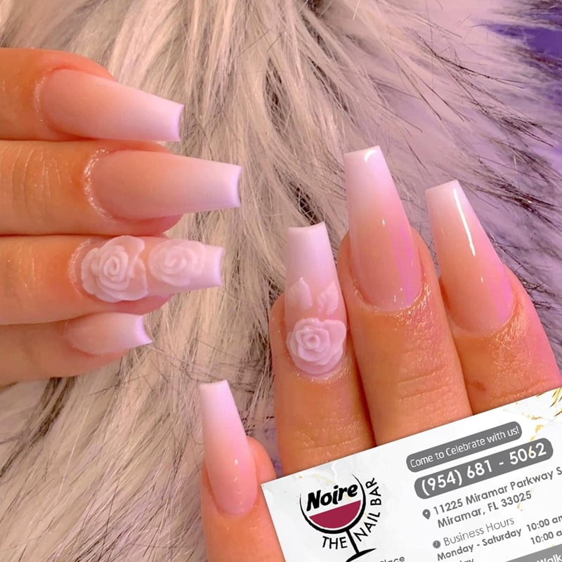 Powder Pink & White Full Set